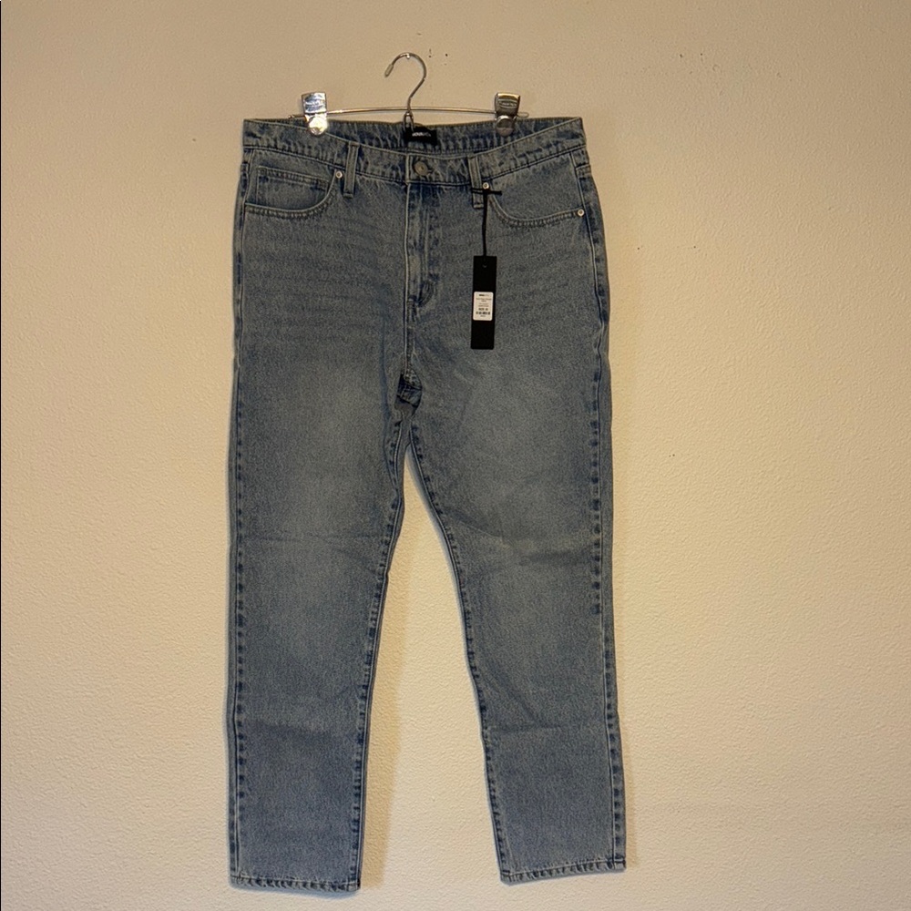 Fashion Nova Blue Relaxed Jeans with Modern Minimalism
